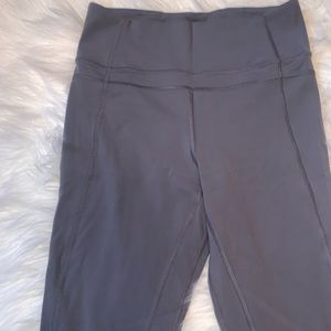 LuluLemon Gray Pushing Limits Crop Leggings